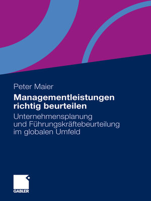 cover image of Managementleistungen richtig beurteilen